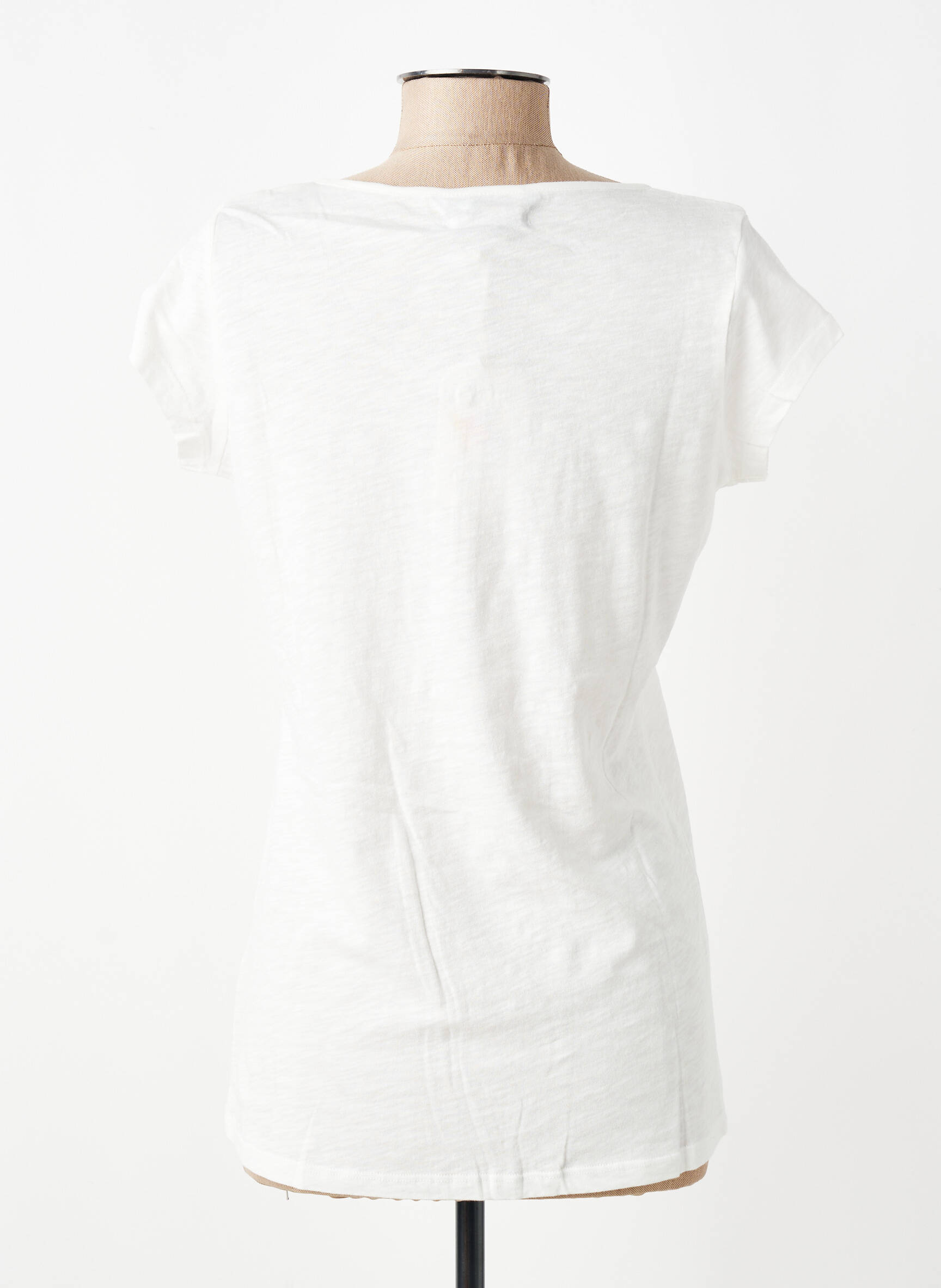 Top stretch manches courtes blanc CBK femme