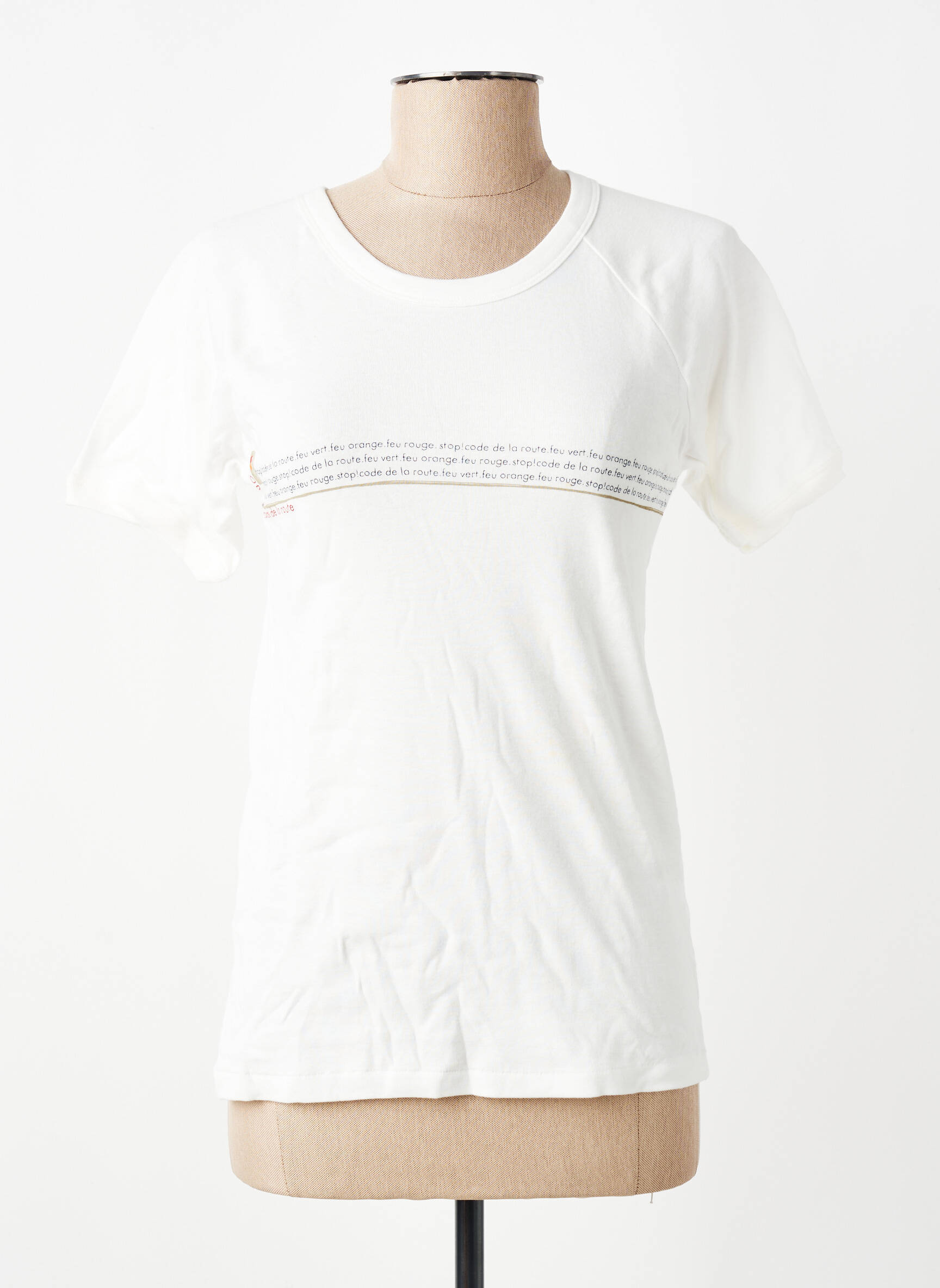 T-shirt stretch manches courtes blanc PETIT BATEAU fille