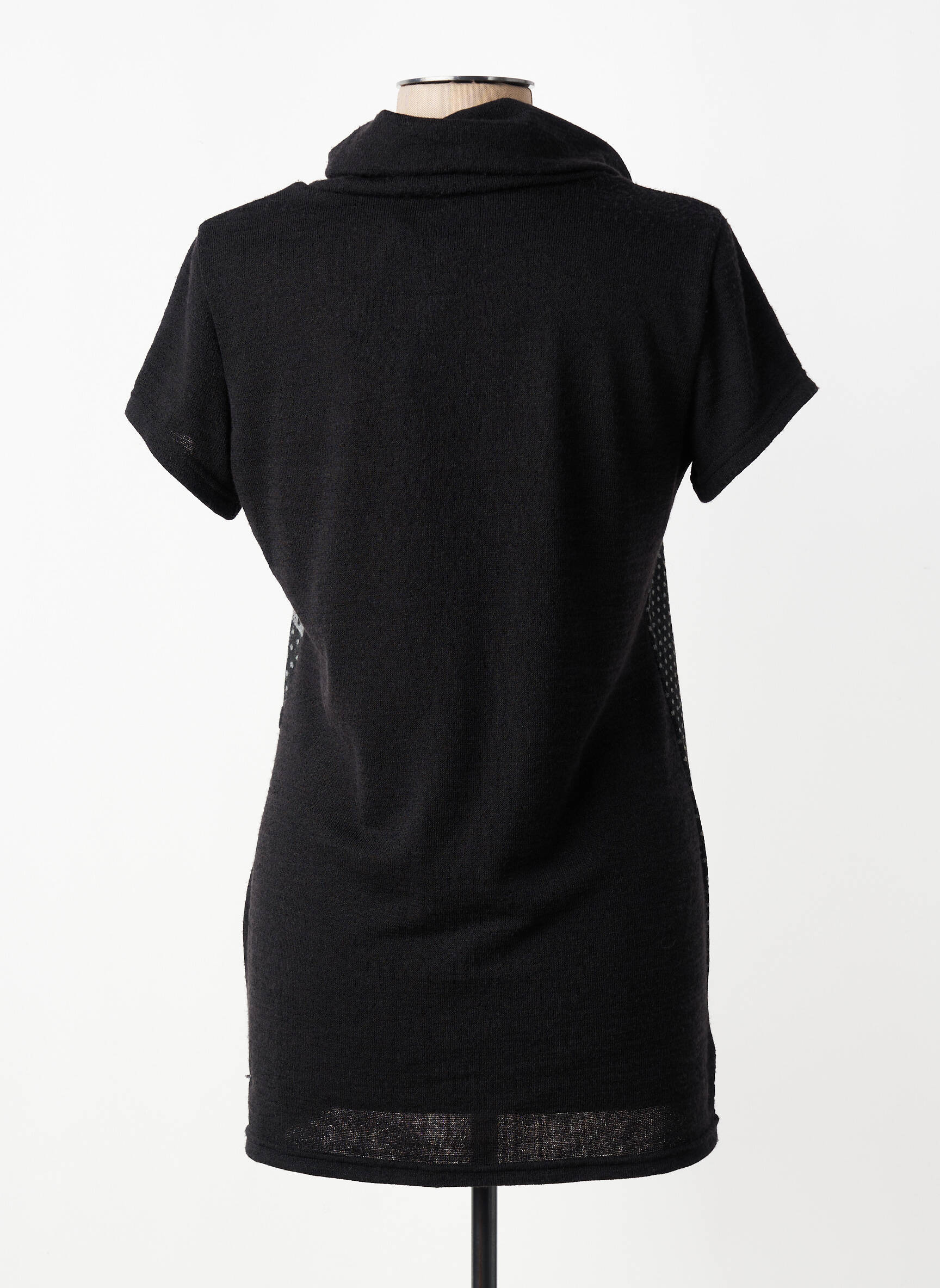 Top stretch manches courtes noir ATLANTA femme