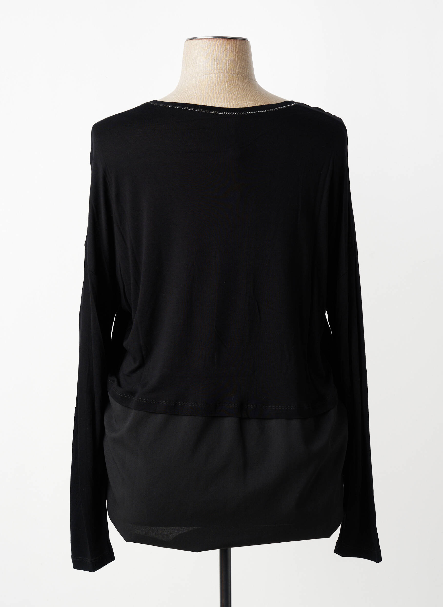 Top manches longues manches longues noir CONCEPT K femme