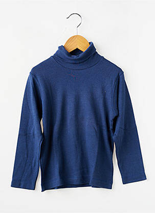 Sous-pull stretch manches longues bleu PETIT BATEAU enfant