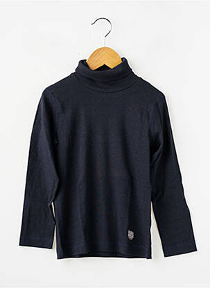 Sous-pull stretch manches longues bleu PETIT BATEAU enfant