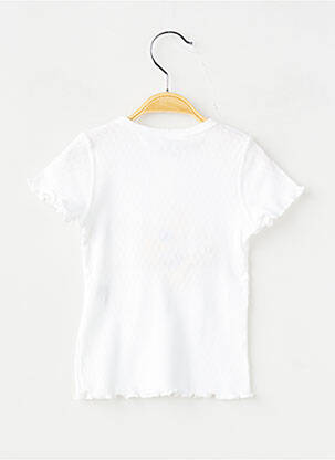 T-shirt coupe cintrée manches courtes blanc PETIT BATEAU fille