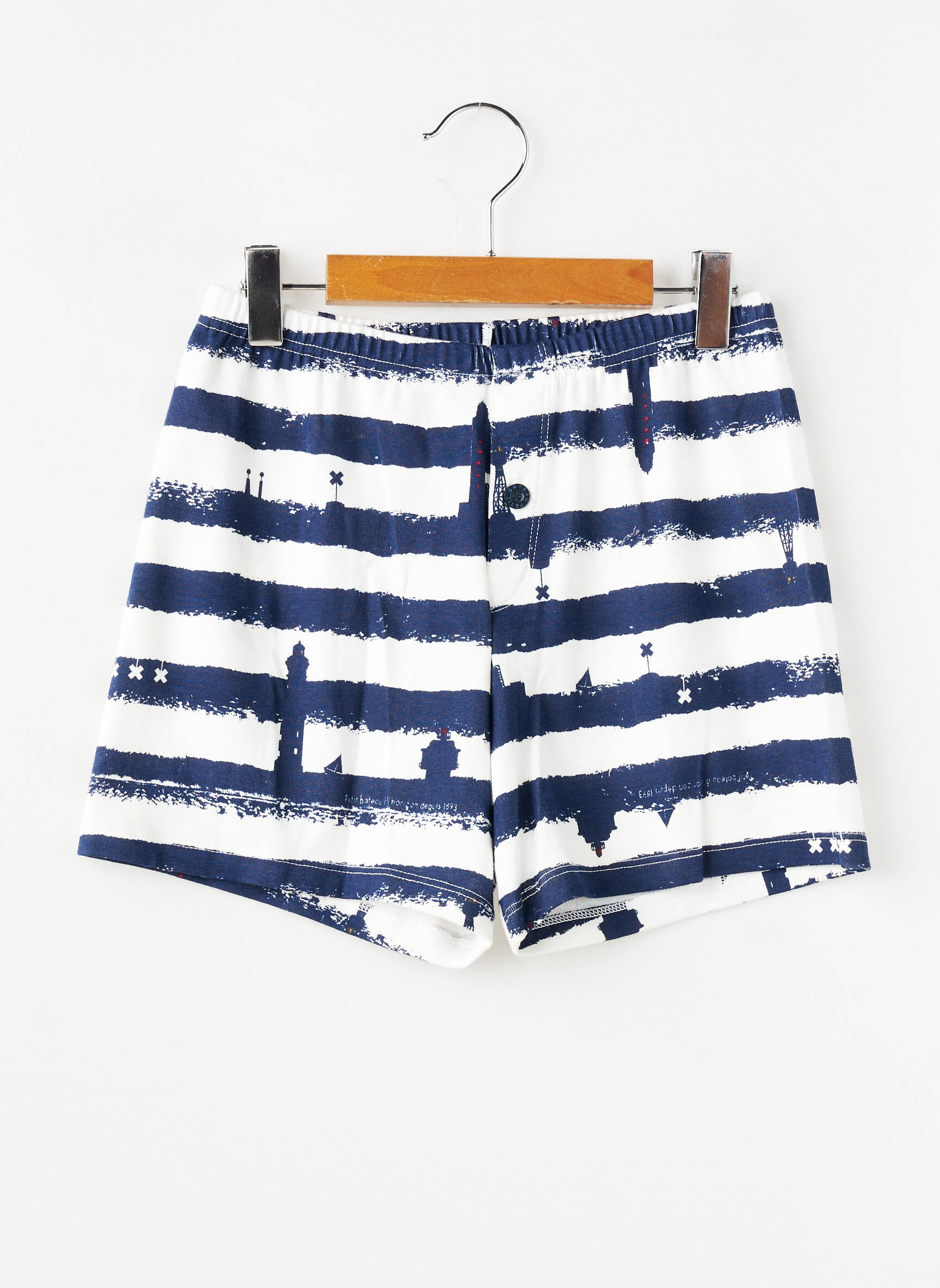 Short stretch taille élastique bleu PETIT BATEAU garçon