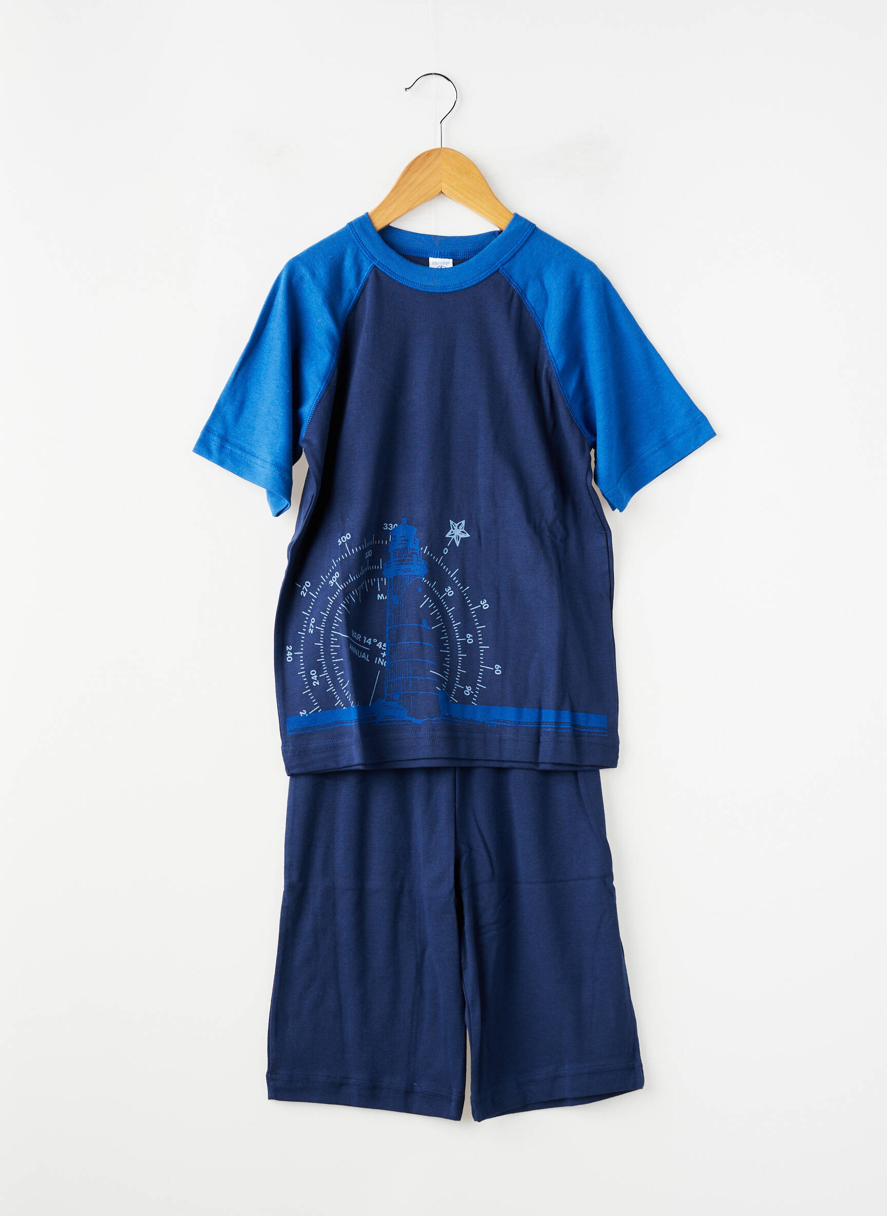 Pyjashort bleu PETIT BATEAU garçon
