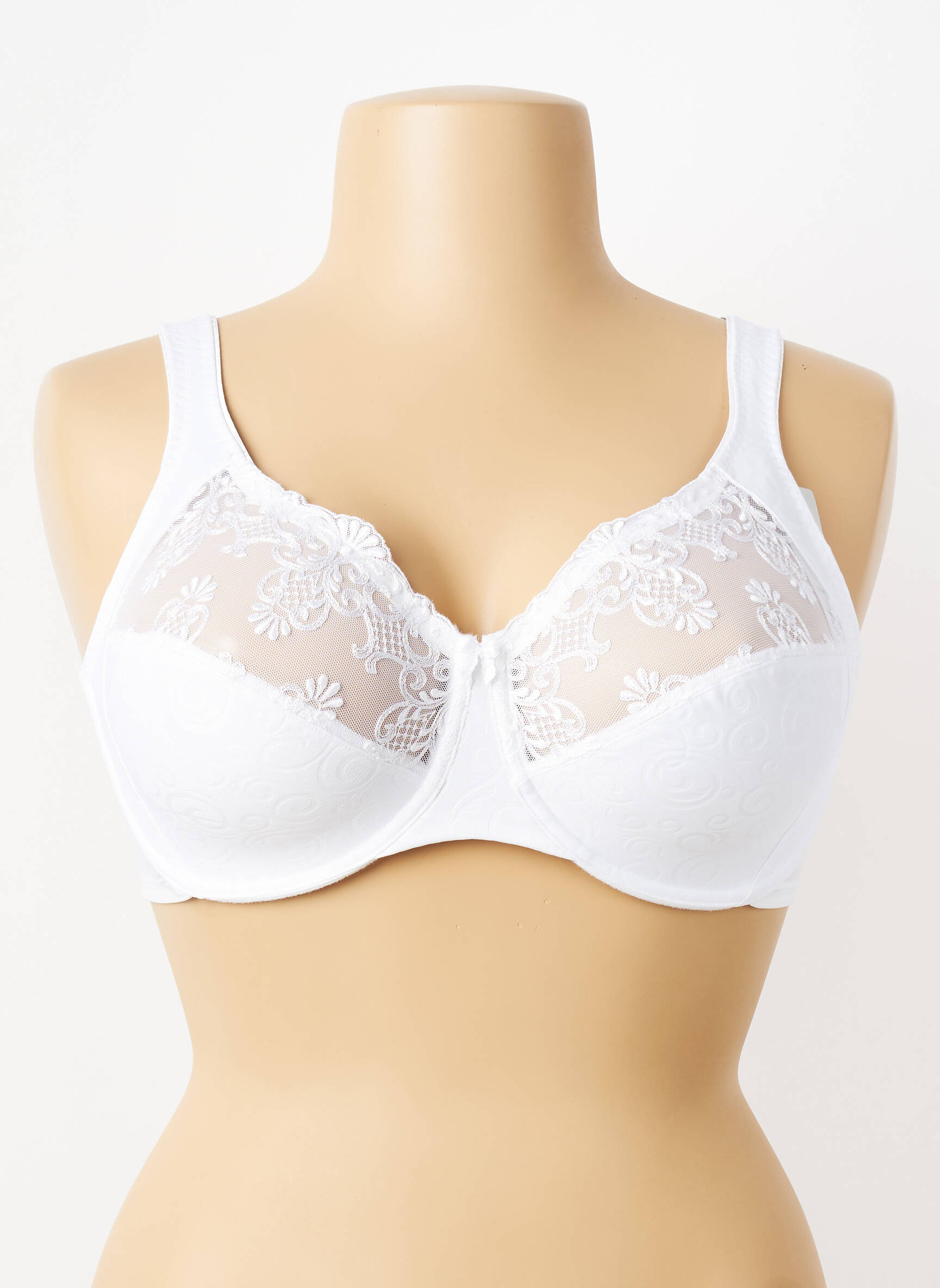 Soutien-gorge broderie haut soutien-gorge emboitant blanc TRIUMPH femme
