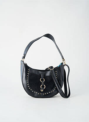 Sac fermeture zippée forme rectangulaire noir BESTINI femme