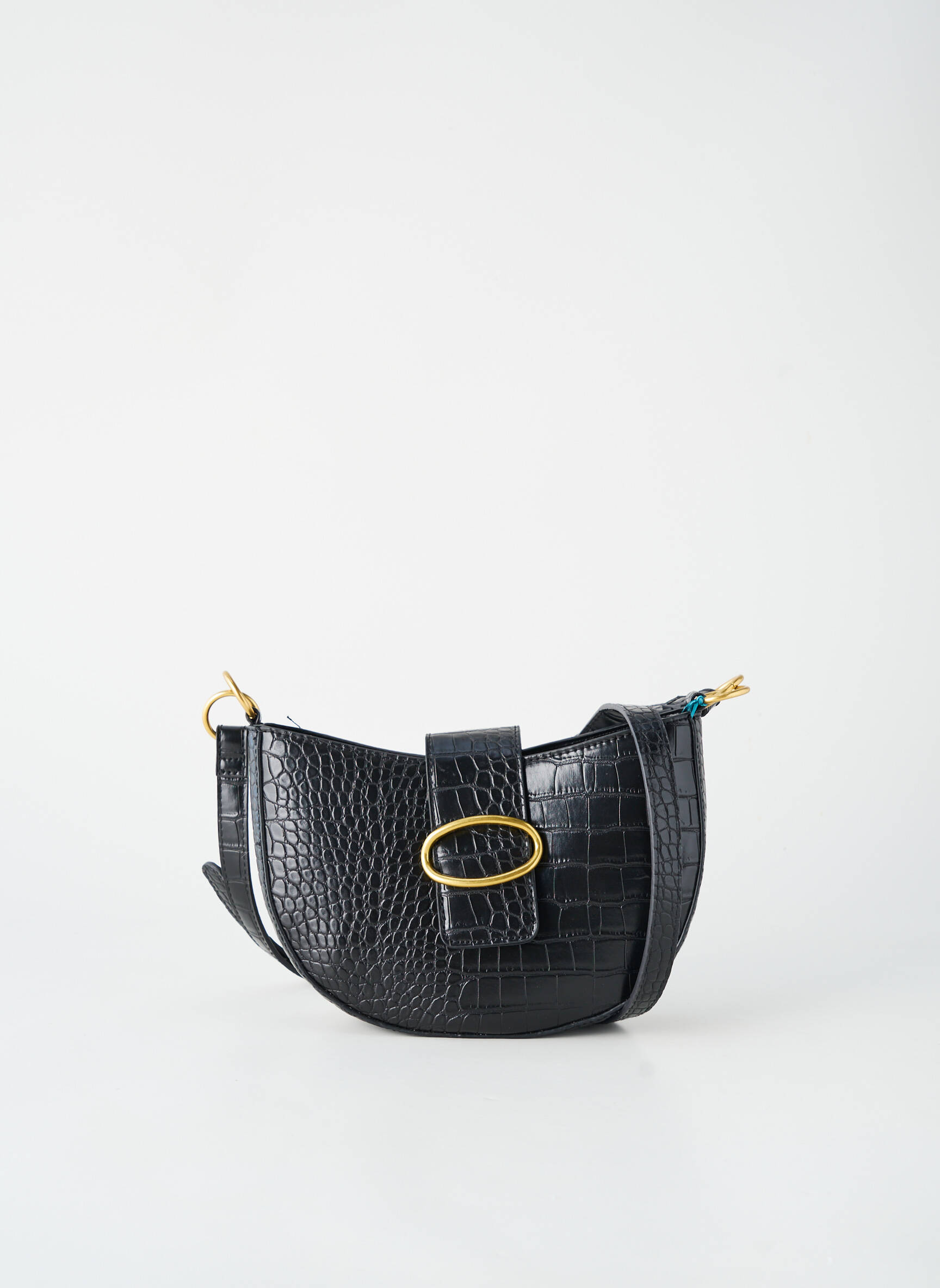 Sac multipoches forme rectangulaire noir BESTINI femme