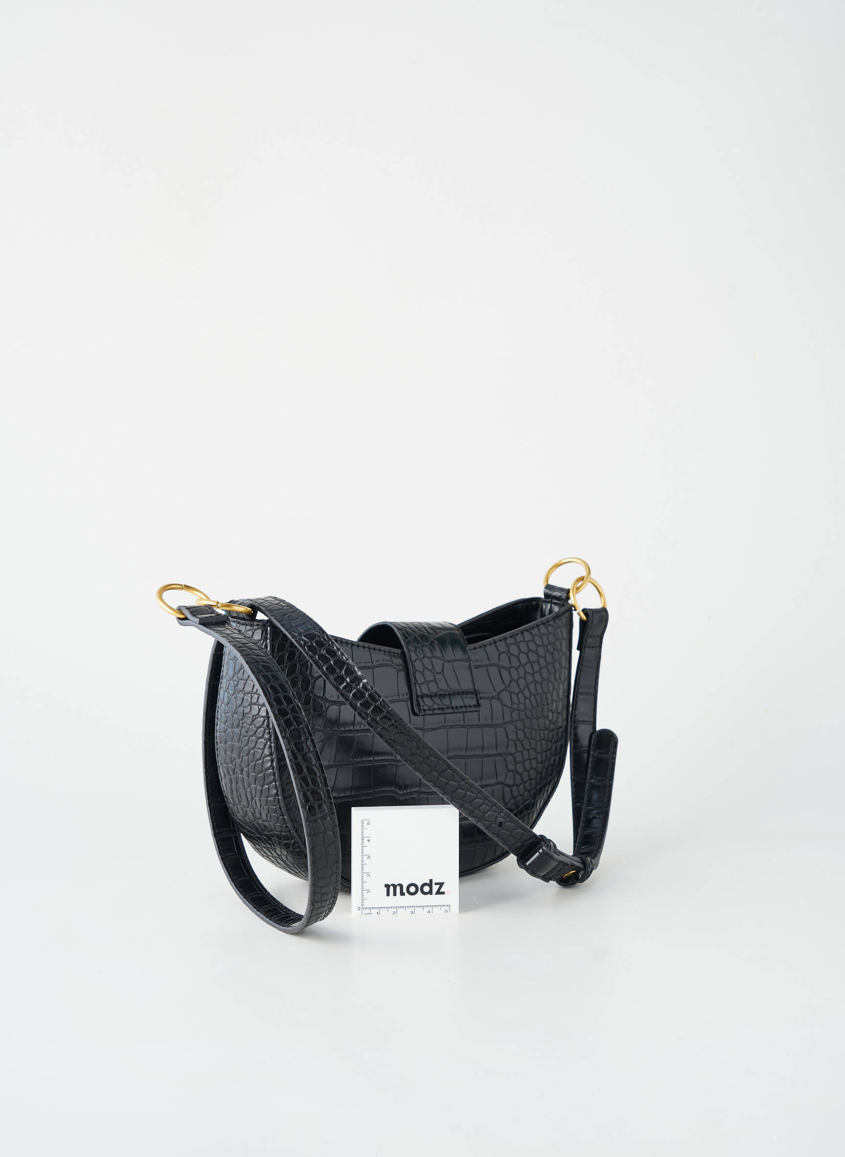 Sac multipoches forme rectangulaire noir BESTINI femme