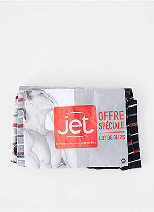 Slip imprimé rayures noir JET homme