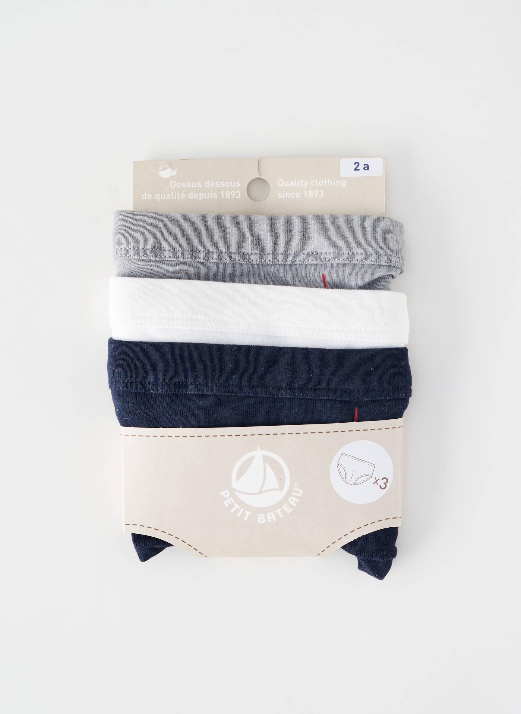 Slip gris PETIT BATEAU garçon