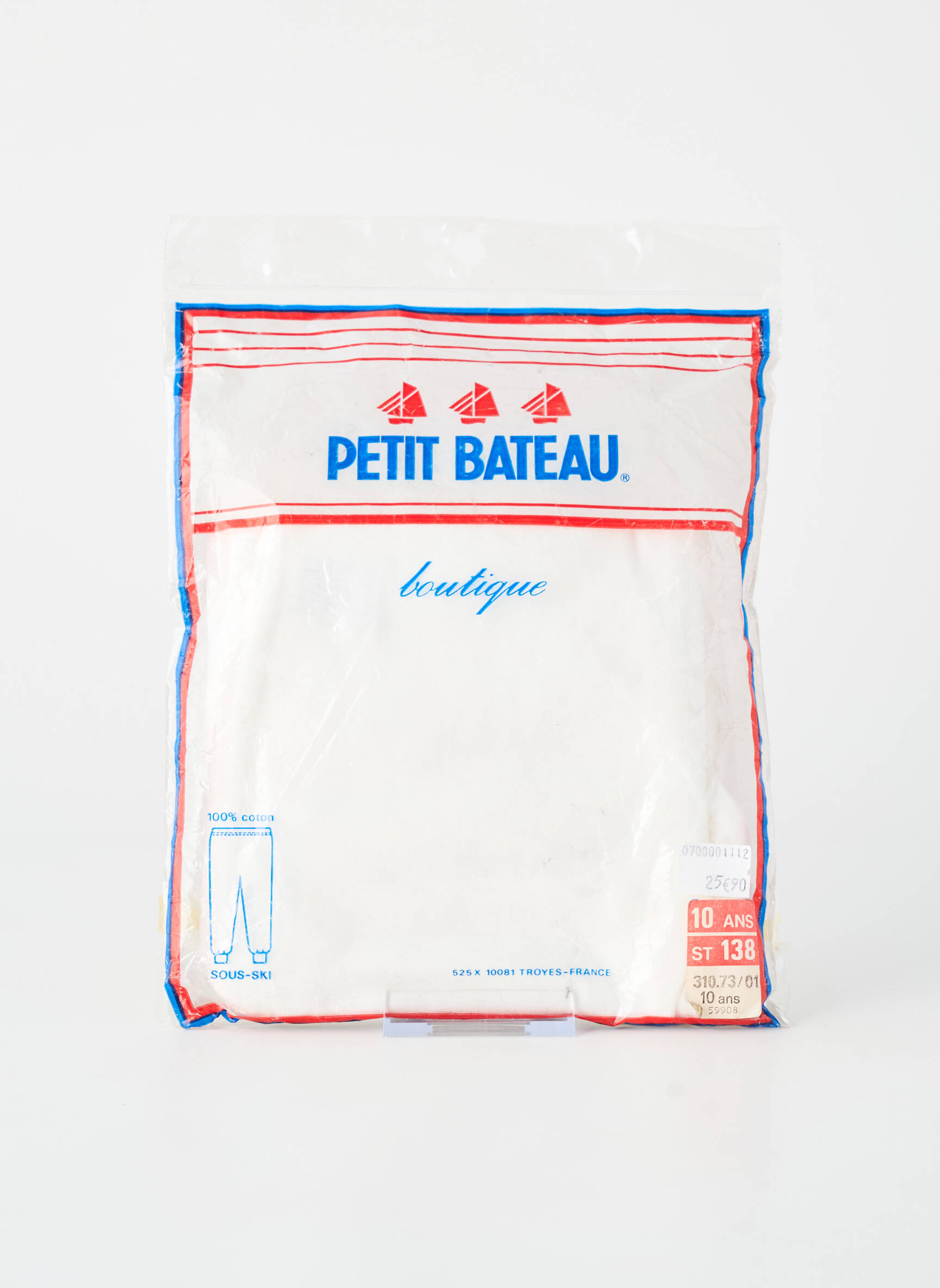 Jogging stretch taille élastique blanc PETIT BATEAU garçon