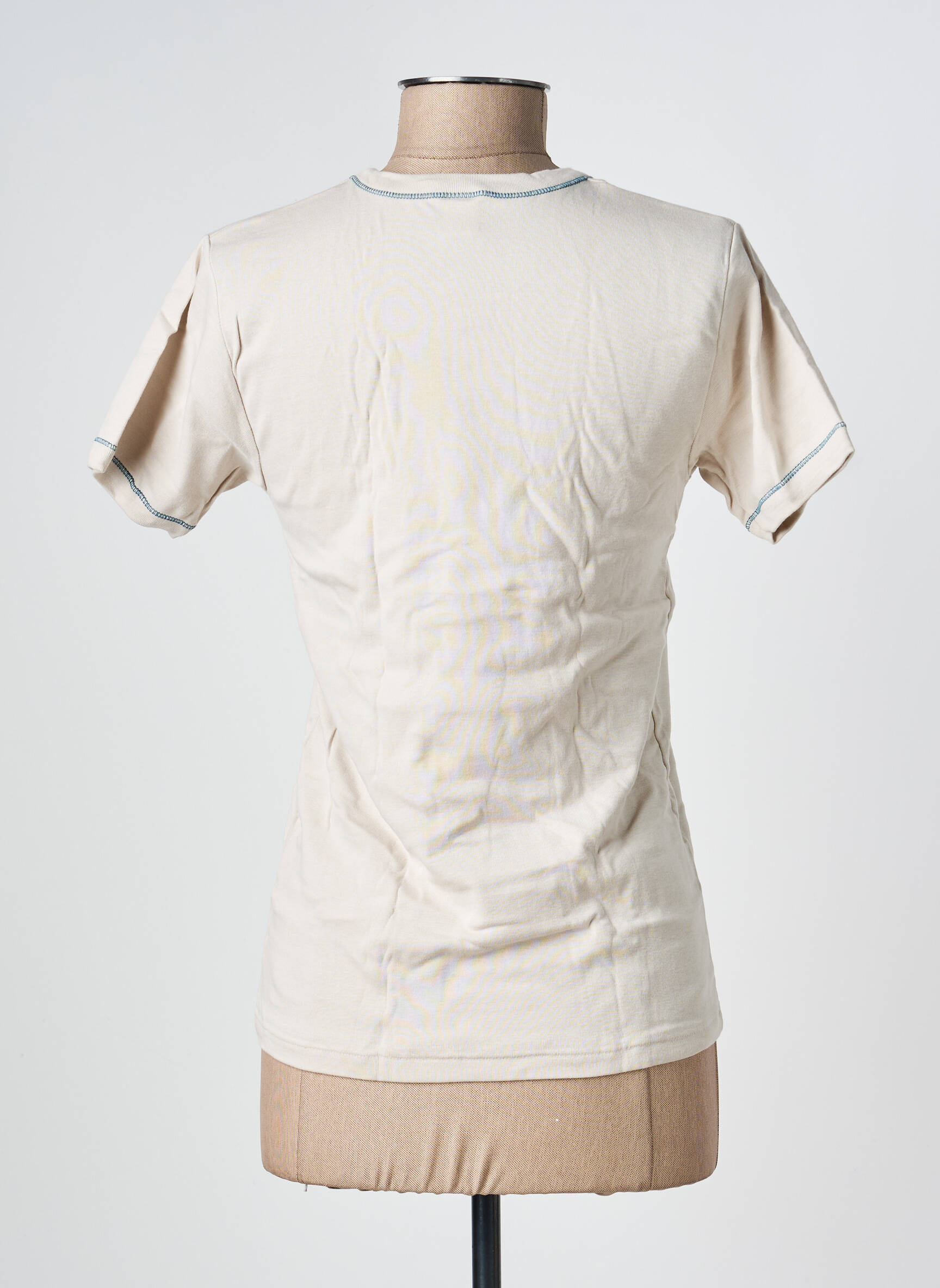 T-shirt coupe cintrée manches courtes beige PETIT BATEAU fille