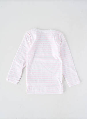 T-shirt coupe cintrée manches longues rose PETIT BATEAU fille