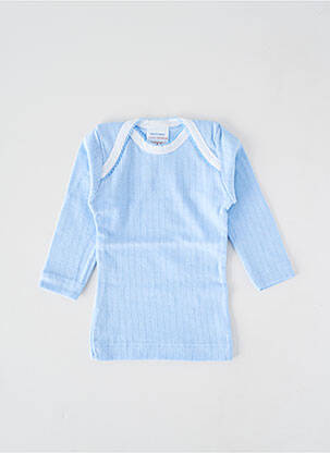 T-shirt coupe cintrée manches longues bleu PETIT BATEAU fille