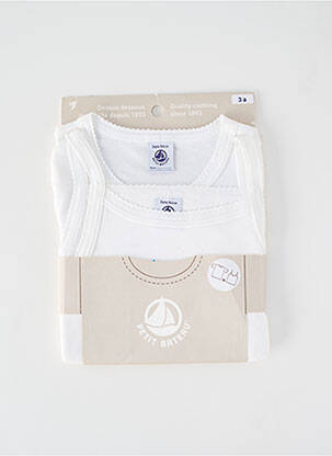 T-shirt coupe cintrée fines bretelles blanc PETIT BATEAU fille