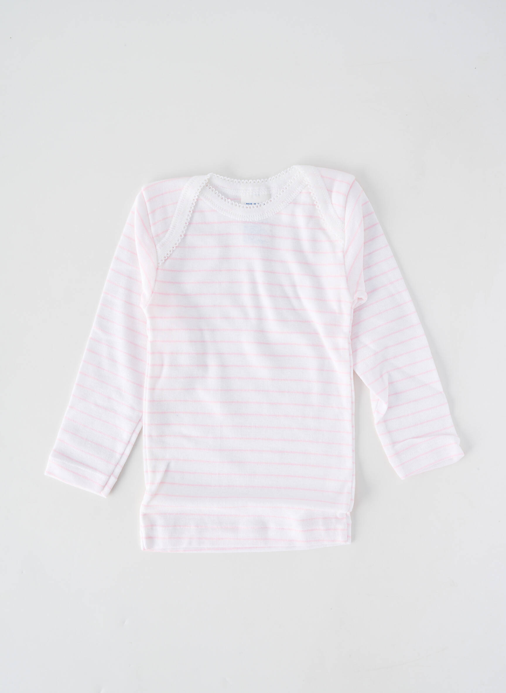 T-shirt coupe cintrée manches longues rose PETIT BATEAU fille