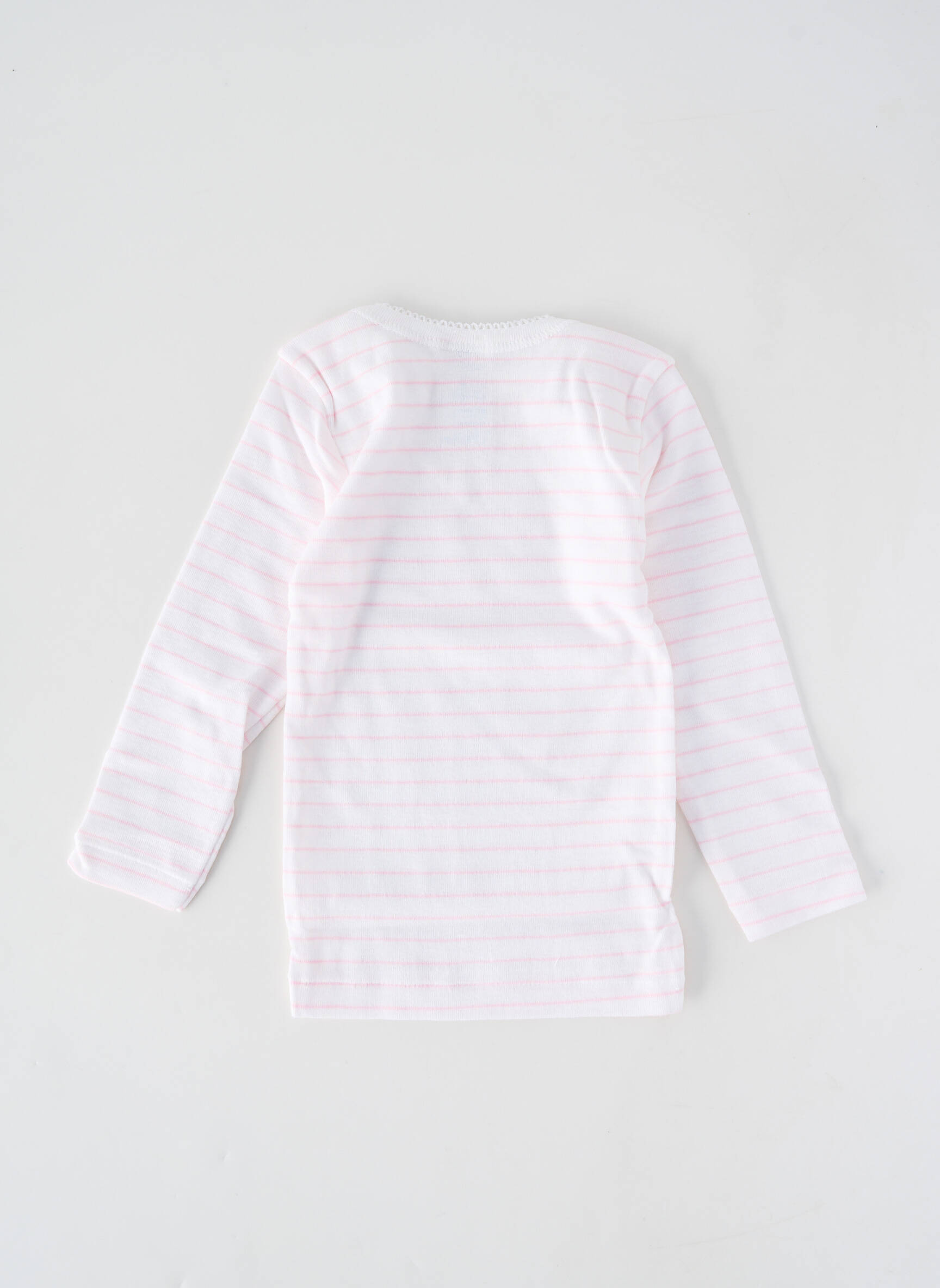 T-shirt coupe cintrée manches longues rose PETIT BATEAU fille