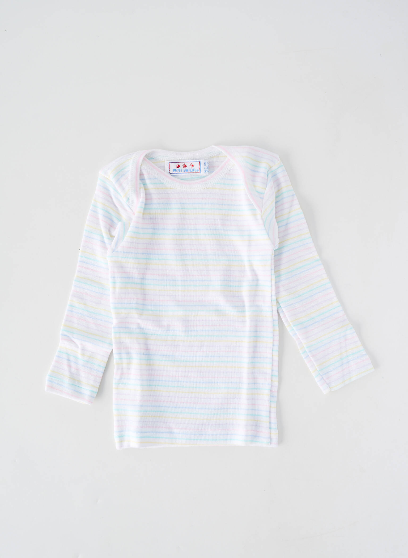 T-shirt coupe cintrée manches longues rose PETIT BATEAU fille