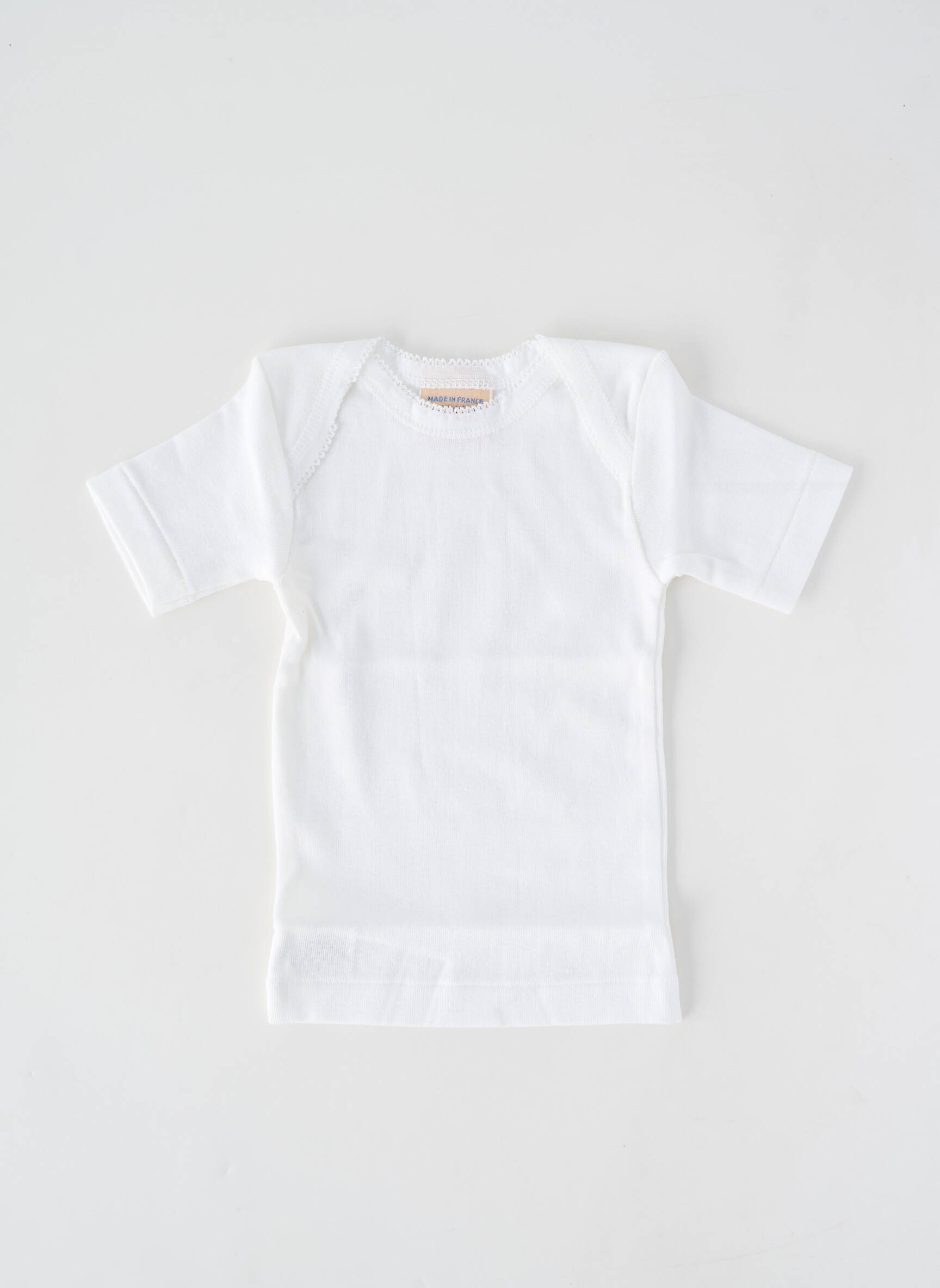 T-shirt stretch manches courtes blanc PETIT BATEAU enfant