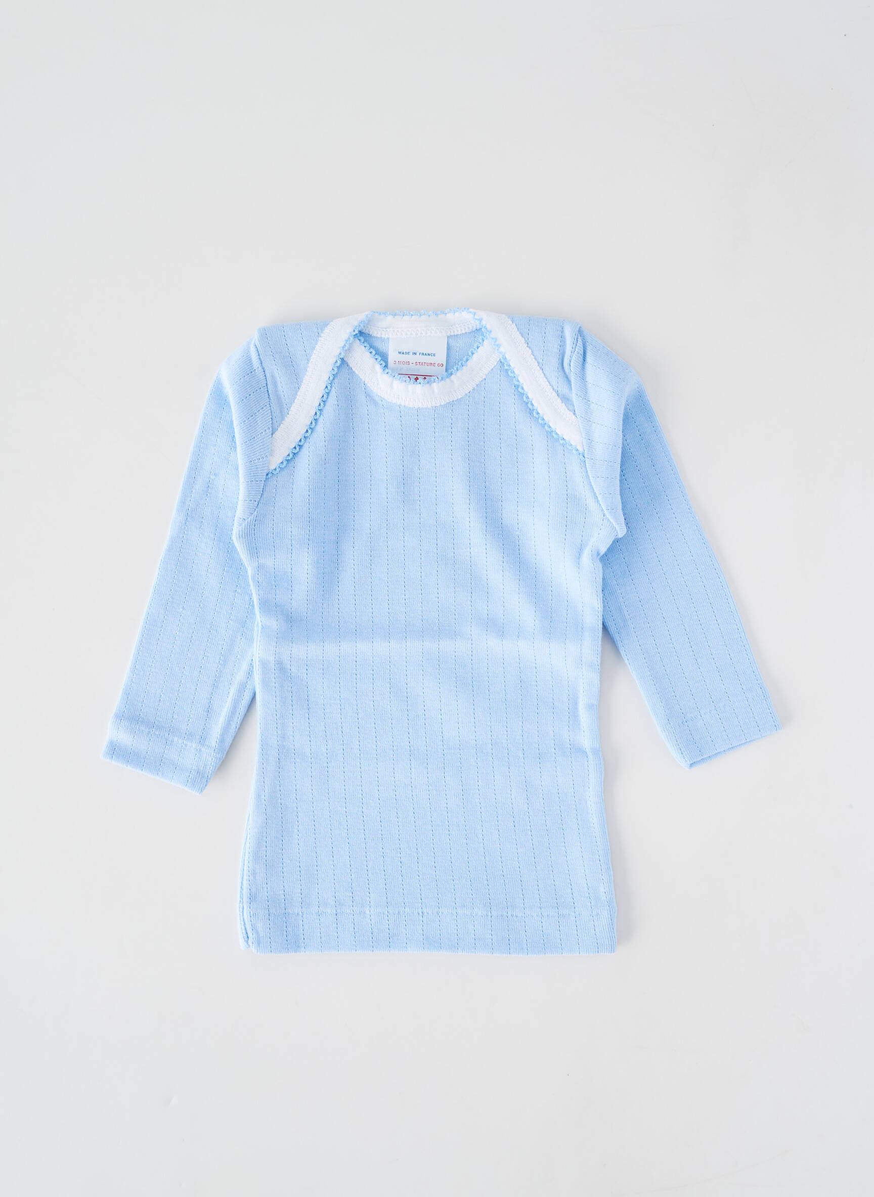 T-shirt coupe cintrée manches longues bleu PETIT BATEAU fille