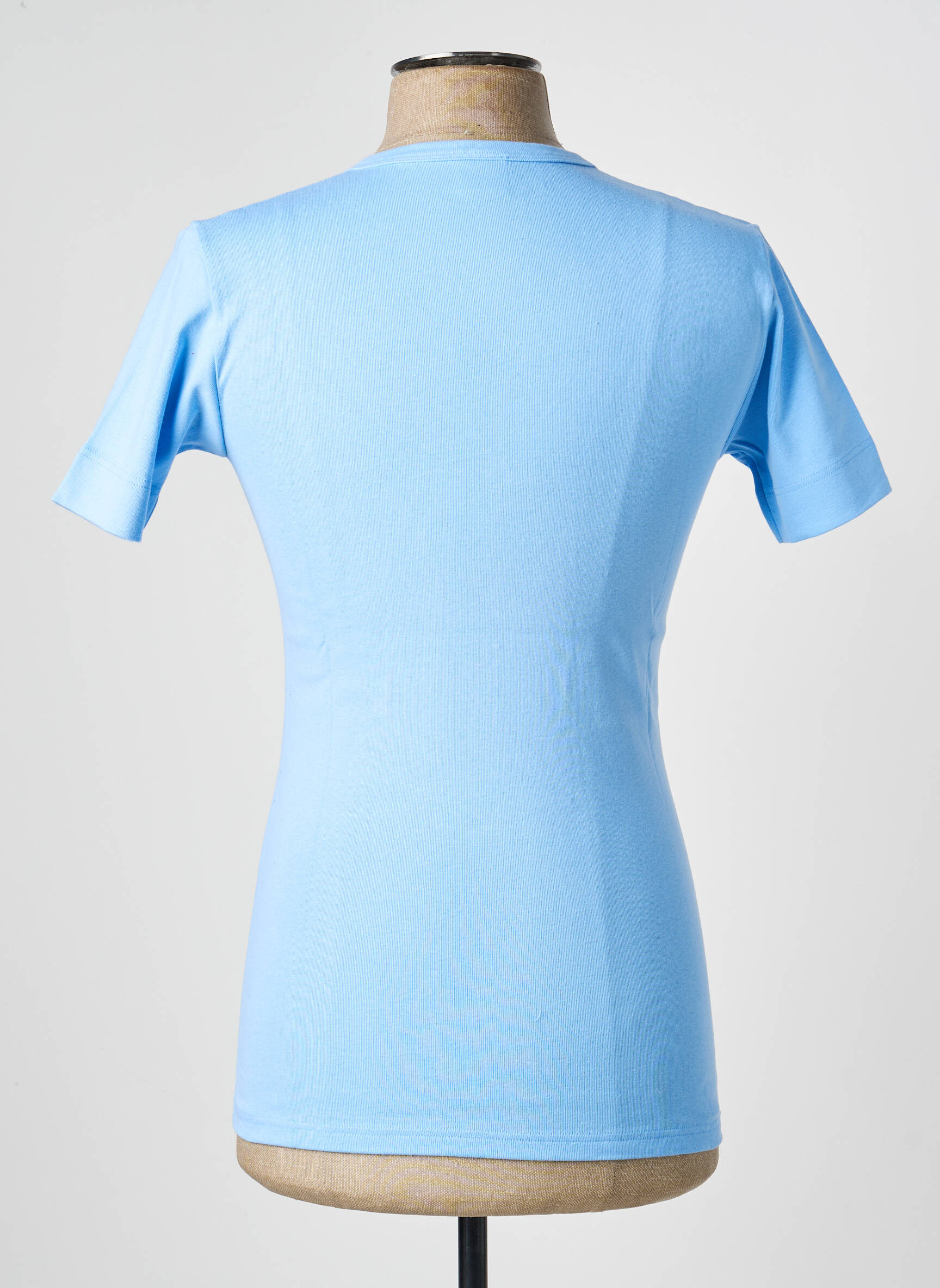 T-shirt col v manches courtes bleu ARMOR LUX femme