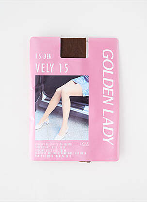 Collants stretch marron GOLDEN LADY femme