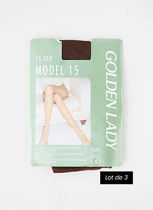 Collants stretch marron GOLDEN LADY femme