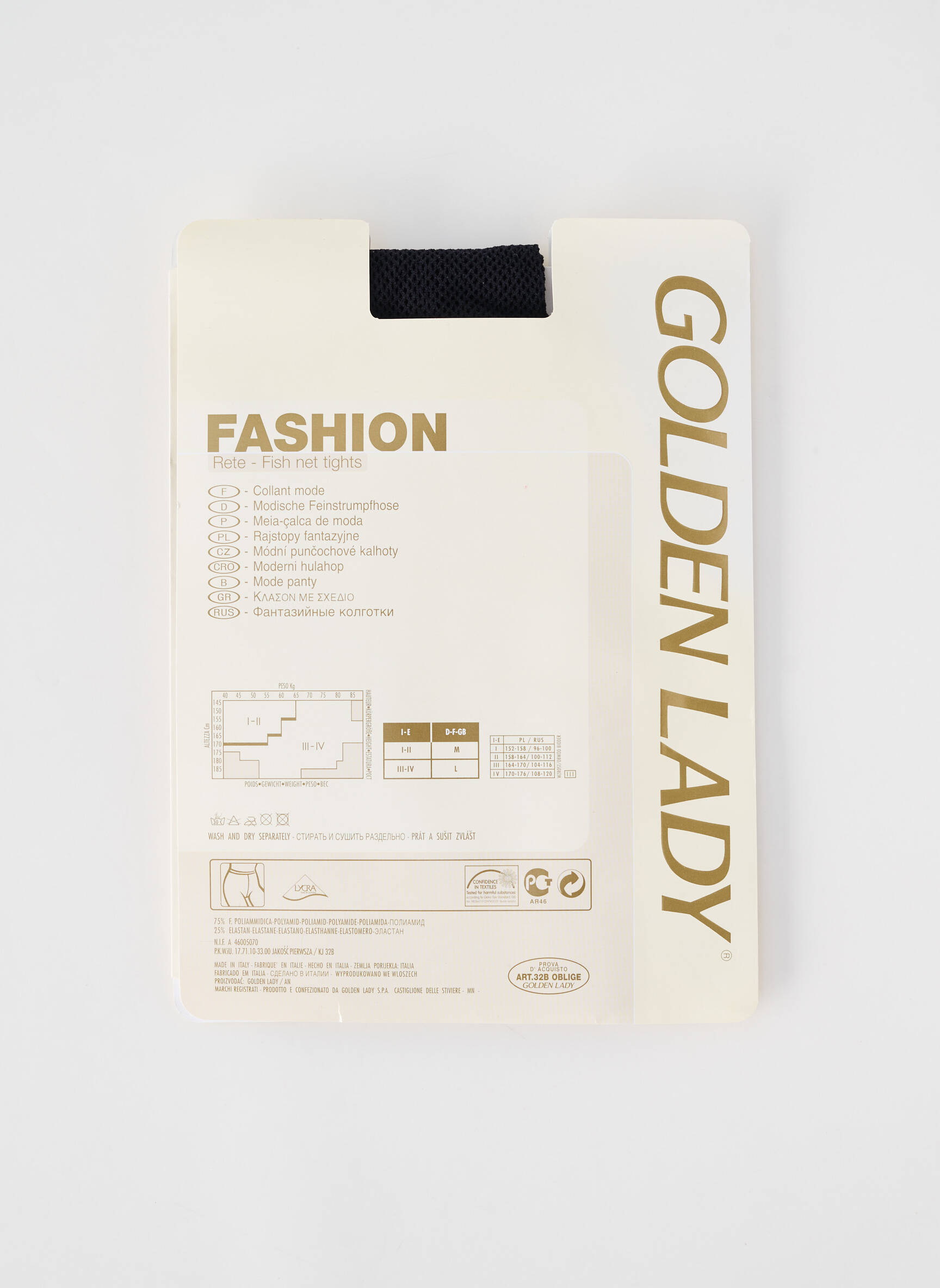 Collants stretch noir GOLDEN LADY femme
