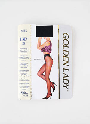 Collants stretch noir GOLDEN LADY femme