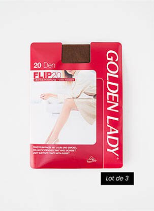 Collants stretch marron GOLDEN LADY femme