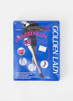 Collants stretch marron GOLDEN LADY femme