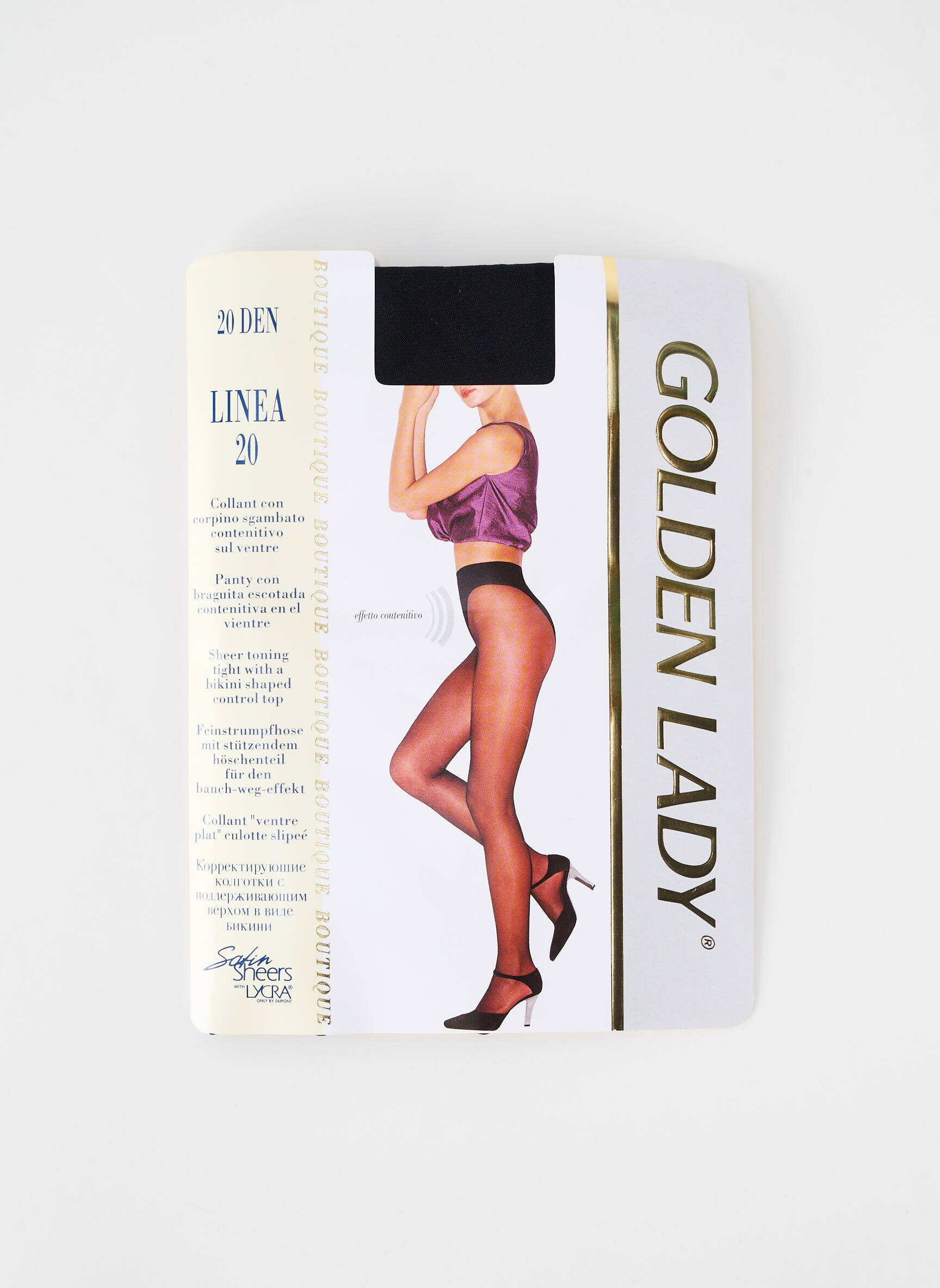 Collants stretch noir GOLDEN LADY femme