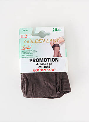 Bas stretch marron GOLDEN LADY femme