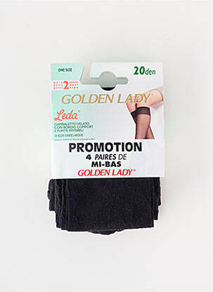 Bas stretch noir GOLDEN LADY femme