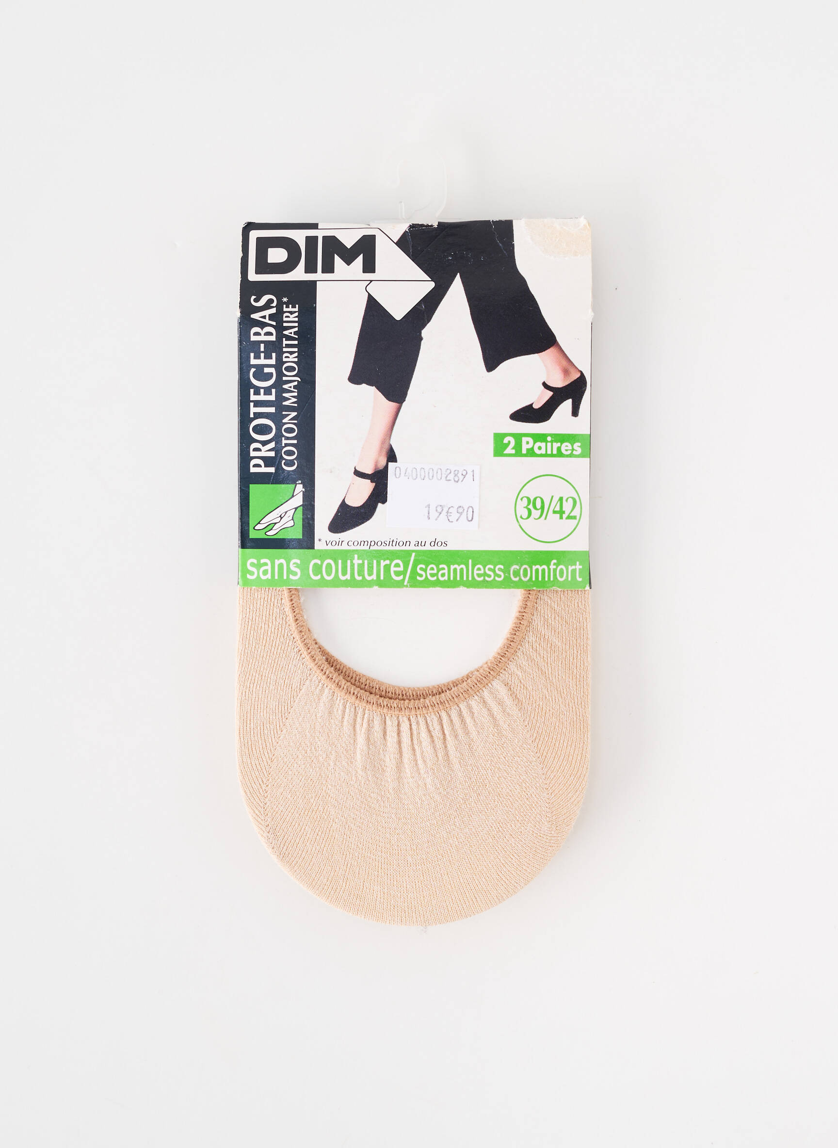 Chaussettes stretch beige DIM femme
