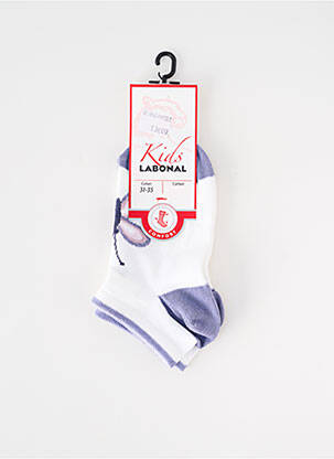 Chaussettes imprimé animal violet LABONAL fille