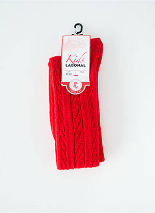 Chaussettes stretch rouge LABONAL fille