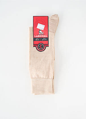 Chaussettes stretch beige LABONAL homme
