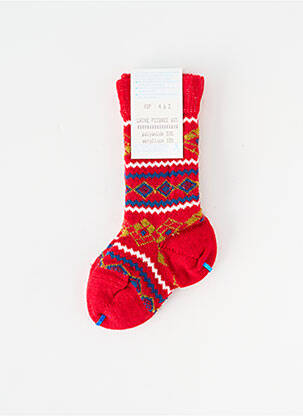 Chaussettes stretch rouge PERRIN enfant