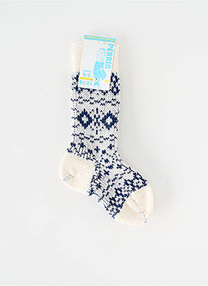 Chaussettes stretch bleu PERRIN enfant