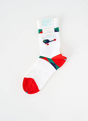Chaussettes imprimé fantaisie blanc PERRIN garçon