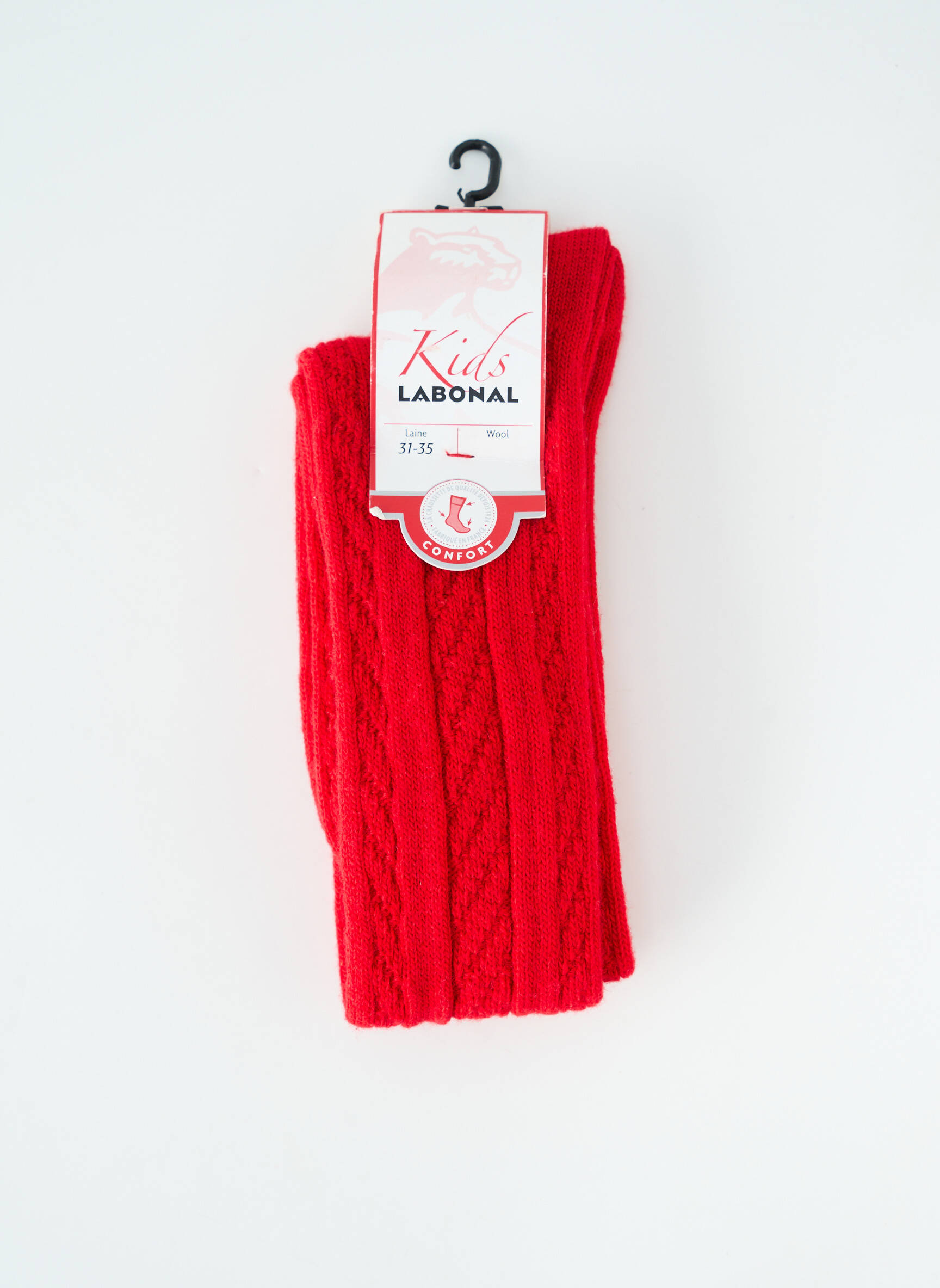 Chaussettes stretch rouge LABONAL fille