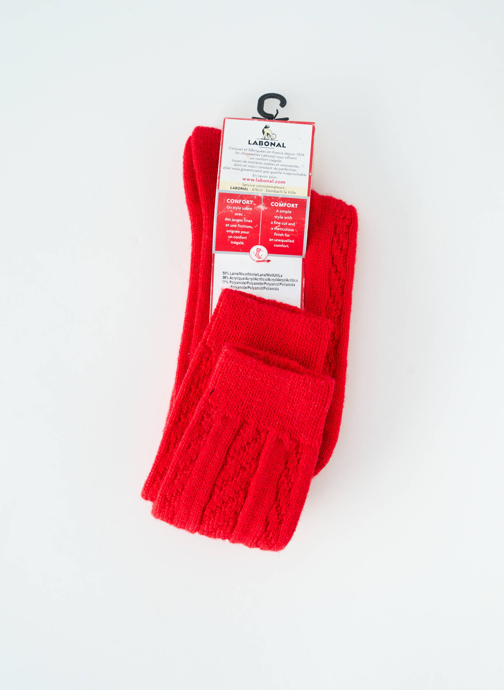 Chaussettes stretch rouge LABONAL fille