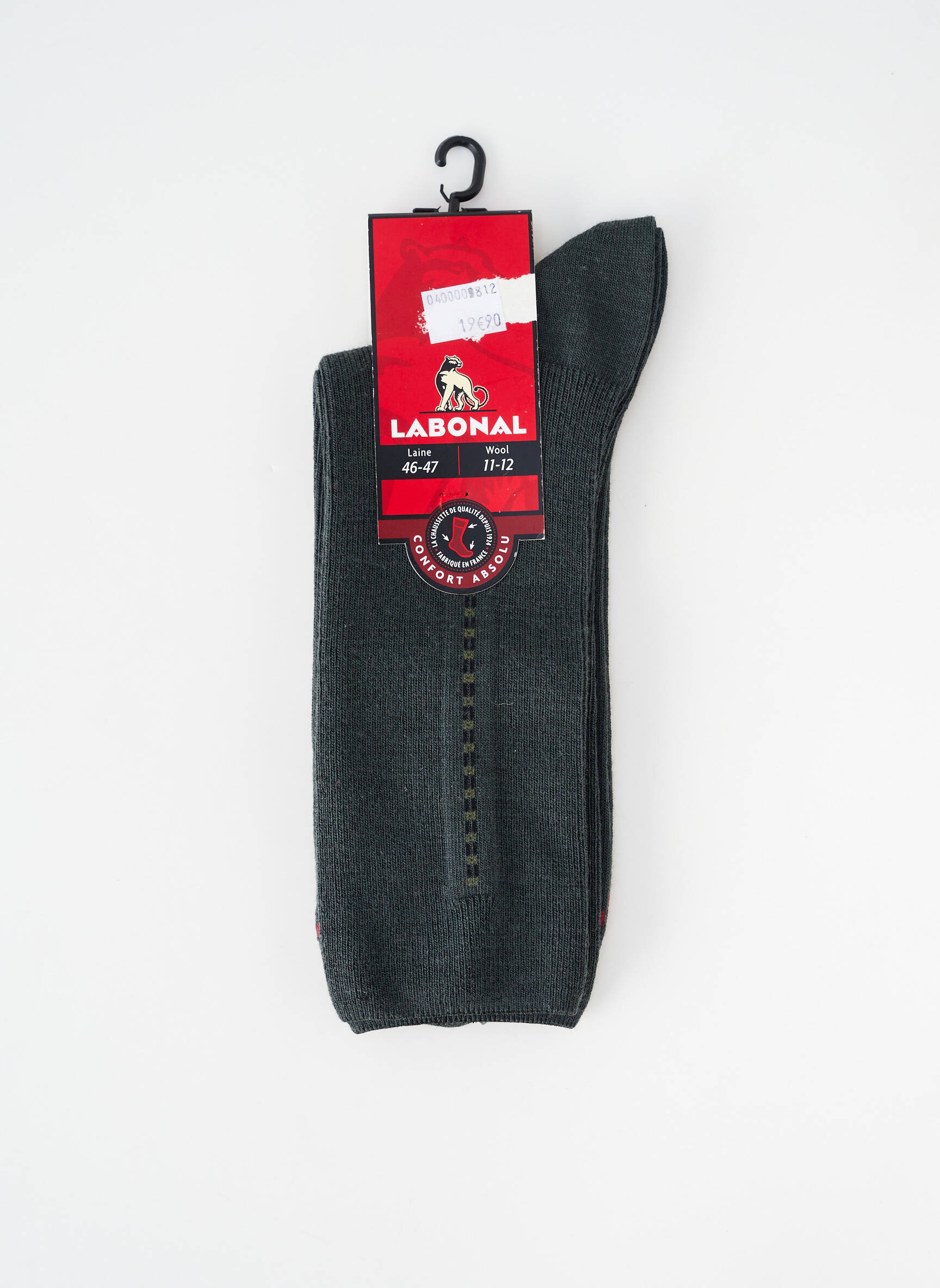 Chaussettes imprimé fantaisie vert LABONAL homme