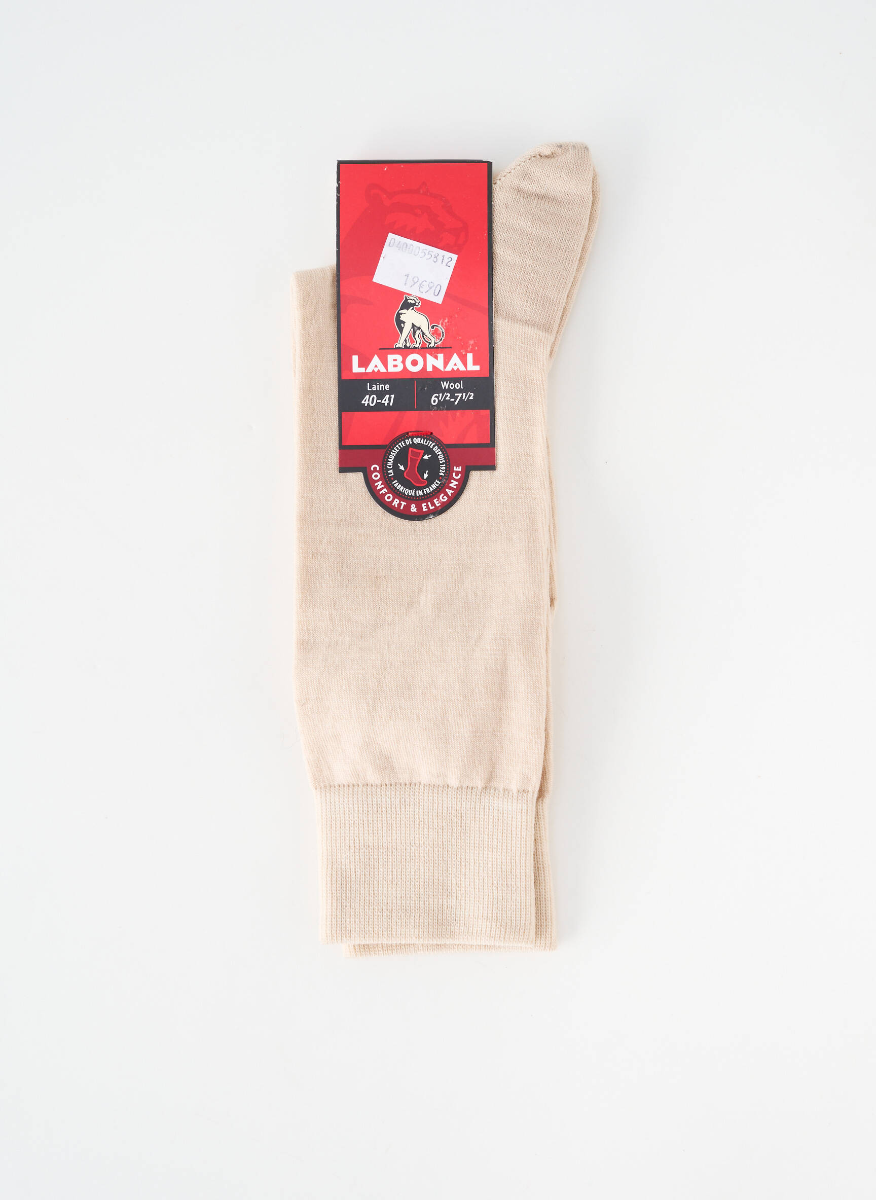 Chaussettes stretch beige LABONAL homme