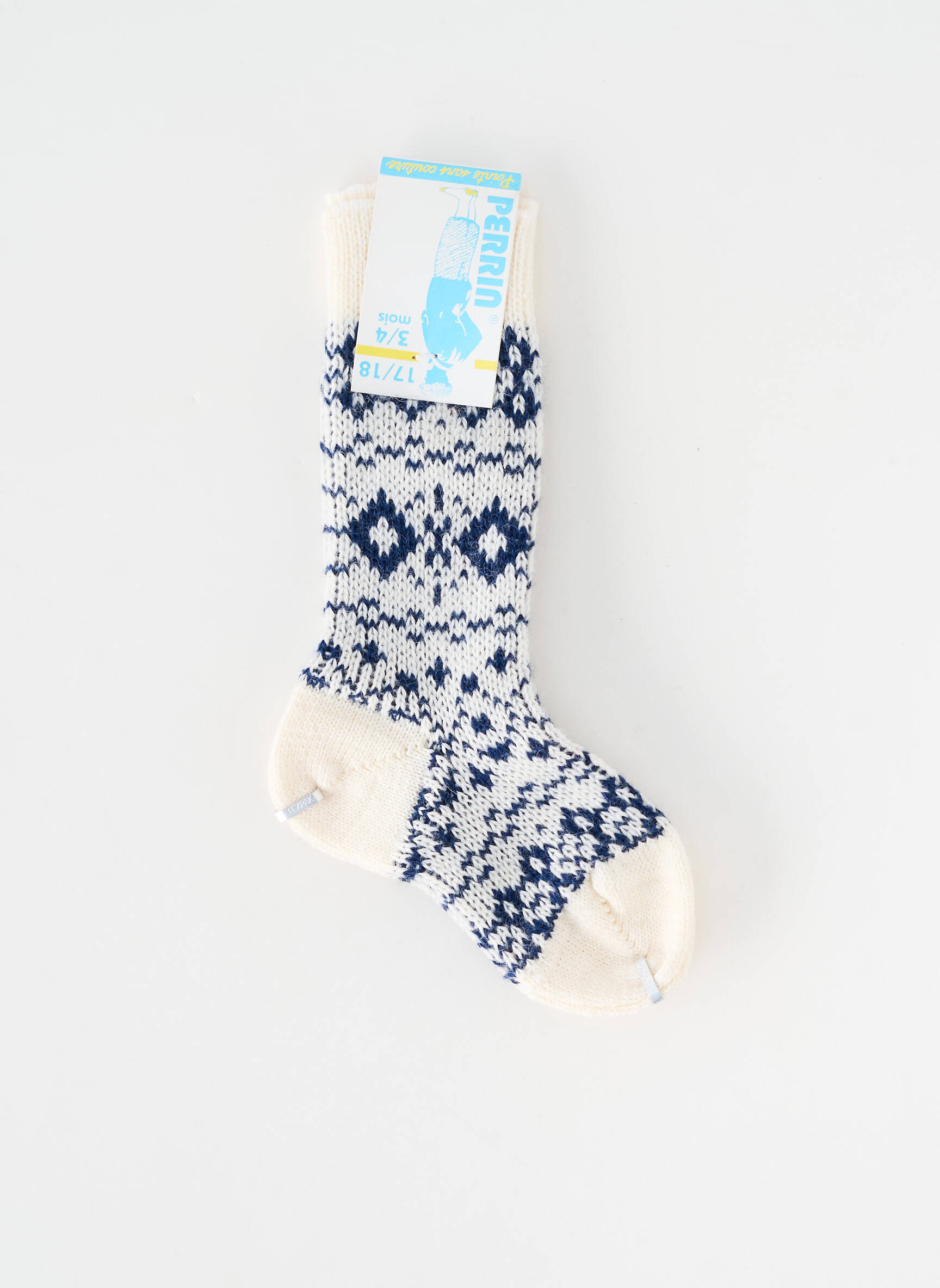 Chaussettes stretch bleu PERRIN enfant