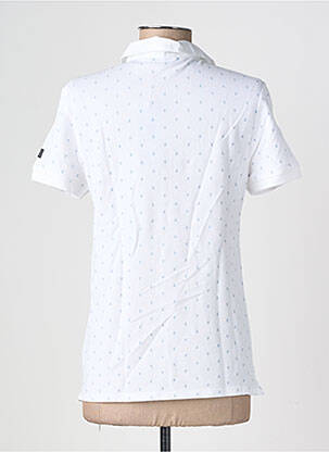 Polo stretch manches courtes blanc TBS femme
