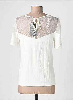 Top stretch manches courtes beige DESIGUAL femme