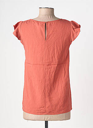 Top coupe fluide manches courtes orange GRACE & MILA femme